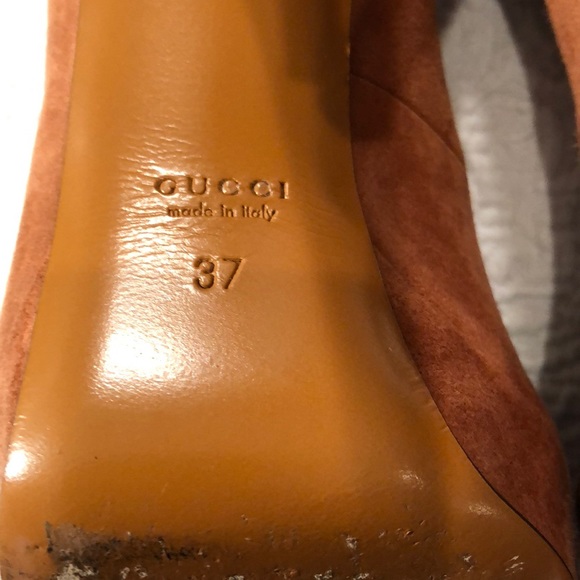 Gucci pink suede T-Strap - Picture 6 of 8